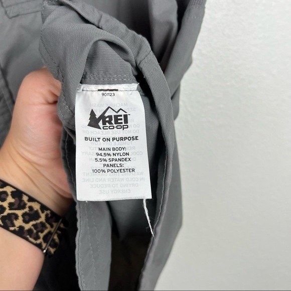 REI Mens Short Sleeve Outdoor Nylon Button up‎ Gray Sz M - Picture 5 of 6